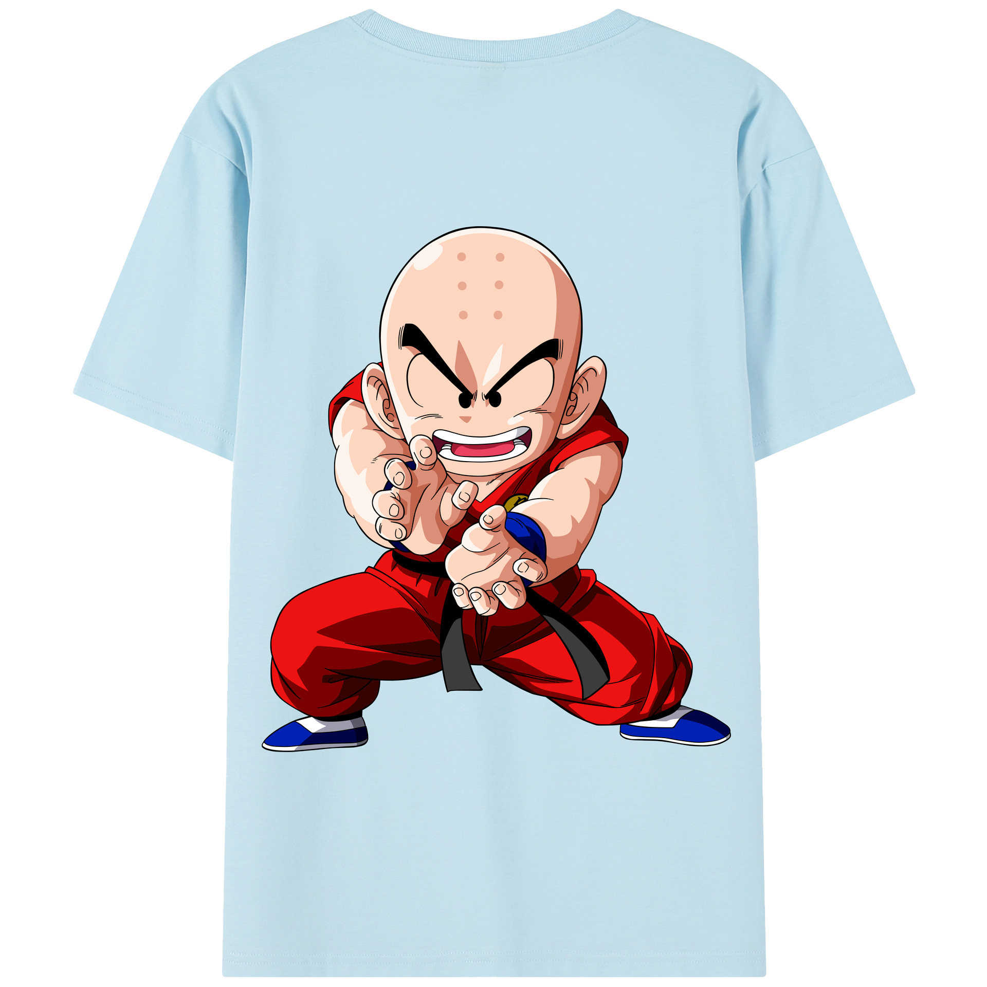 （画像用） ドラゴンボール クリリン DRAGON BALL krillin 綿100％半袖Tシャツ（背面プリント）